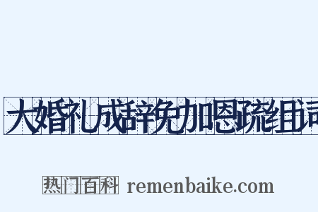 大婚礼成辞免加恩疏组词是什么意思的图片